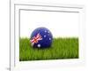 Football with Flag of Australia-Mikhail Mishchenko-Framed Art Print