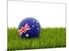 Football with Flag of Australia-Mikhail Mishchenko-Mounted Art Print