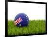 Football with Flag of Australia-Mikhail Mishchenko-Framed Art Print