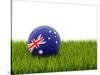 Football with Flag of Australia-Mikhail Mishchenko-Stretched Canvas