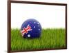 Football with Flag of Australia-Mikhail Mishchenko-Framed Art Print