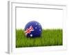 Football with Flag of Australia-Mikhail Mishchenko-Framed Art Print