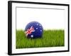 Football with Flag of Australia-Mikhail Mishchenko-Framed Art Print