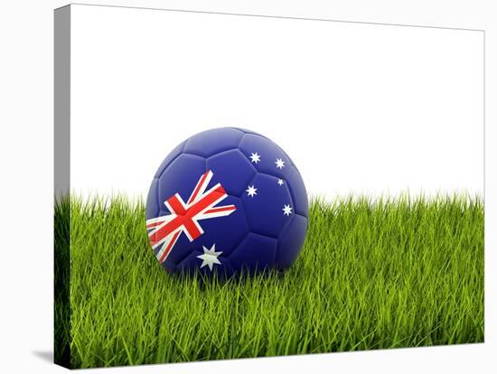 Football with Flag of Australia-Mikhail Mishchenko-Stretched Canvas