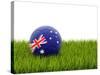 Football with Flag of Australia-Mikhail Mishchenko-Stretched Canvas