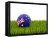 Football with Flag of Australia-Mikhail Mishchenko-Framed Stretched Canvas