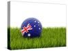 Football with Flag of Australia-Mikhail Mishchenko-Stretched Canvas