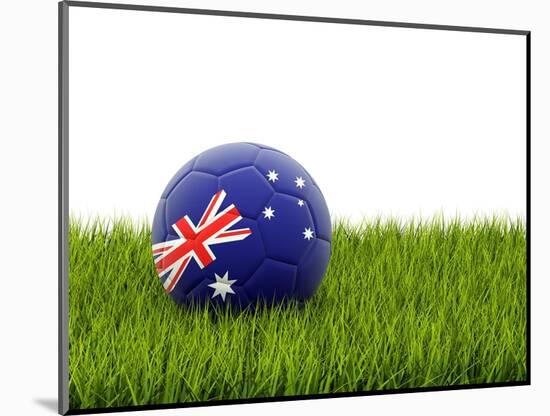 Football with Flag of Australia-Mikhail Mishchenko-Mounted Art Print