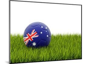 Football with Flag of Australia-Mikhail Mishchenko-Mounted Art Print