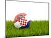 Football with Flag of Croatia-Mikhail Mishchenko-Mounted Art Print