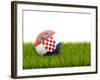 Football with Flag of Croatia-Mikhail Mishchenko-Framed Art Print