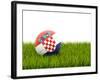 Football with Flag of Croatia-Mikhail Mishchenko-Framed Art Print