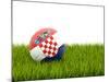 Football with Flag of Croatia-Mikhail Mishchenko-Mounted Art Print