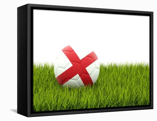 Football with Flag of England-Mikhail Mishchenko-Framed Stretched Canvas