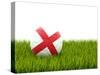 Football with Flag of England-Mikhail Mishchenko-Stretched Canvas