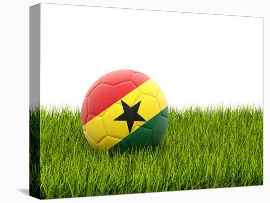 Football with Flag of Ghana-Mikhail Mishchenko-Stretched Canvas