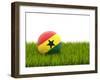 Football with Flag of Ghana-Mikhail Mishchenko-Framed Art Print