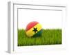 Football with Flag of Ghana-Mikhail Mishchenko-Framed Art Print