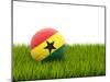 Football with Flag of Ghana-Mikhail Mishchenko-Mounted Art Print