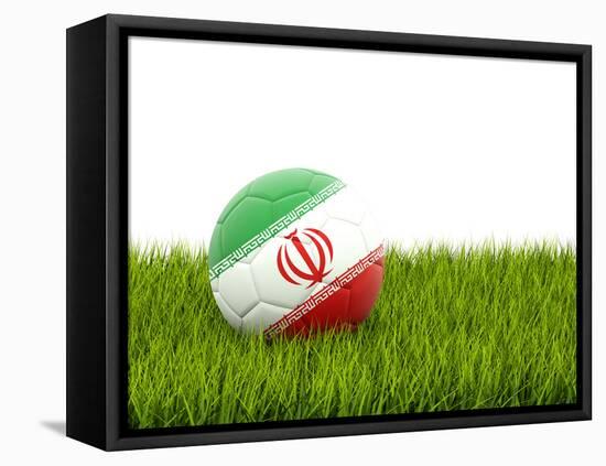 Football with Flag of Iran-Mikhail Mishchenko-Framed Stretched Canvas