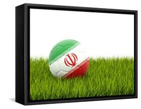 Football with Flag of Iran-Mikhail Mishchenko-Framed Stretched Canvas