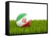 Football with Flag of Iran-Mikhail Mishchenko-Framed Stretched Canvas