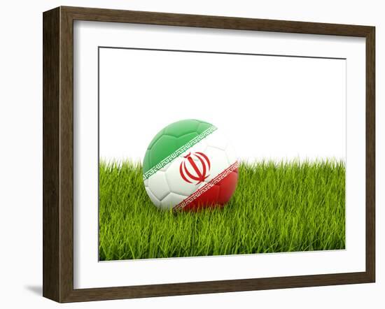Football with Flag of Iran-Mikhail Mishchenko-Framed Art Print