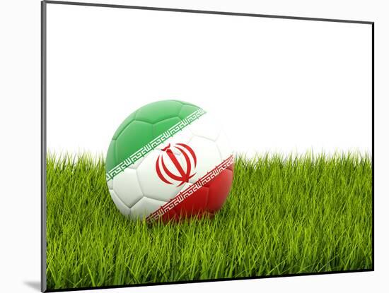 Football with Flag of Iran-Mikhail Mishchenko-Mounted Art Print