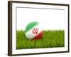 Football with Flag of Iran-Mikhail Mishchenko-Framed Art Print