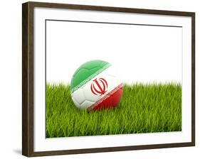 Football with Flag of Iran-Mikhail Mishchenko-Framed Art Print