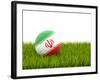 Football with Flag of Iran-Mikhail Mishchenko-Framed Art Print