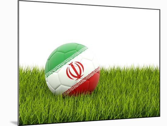 Football with Flag of Iran-Mikhail Mishchenko-Mounted Art Print