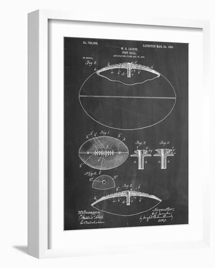 Football With Laces Patent-null-Framed Art Print