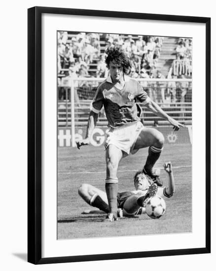 Football World Cup 1982 in Spain : France Team Vs Austria Team, June 28, 1982-null-Framed Photo