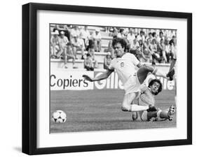 Football World Cup 1982 in Spain: France Team Vs Czechoslovakia Team-null-Framed Photo