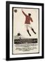 Footballer Leaps for the Ball on a Poster for a Norwegian Sports Calendar-null-Framed Photographic Print