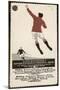 Footballer Leaps for the Ball on a Poster for a Norwegian Sports Calendar-null-Mounted Photographic Print