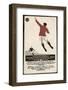 Footballer Leaps for the Ball on a Poster for a Norwegian Sports Calendar-null-Framed Photographic Print