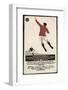 Footballer Leaps for the Ball on a Poster for a Norwegian Sports Calendar-null-Framed Photographic Print