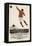 Footballer Leaps for the Ball on a Poster for a Norwegian Sports Calendar-null-Framed Stretched Canvas