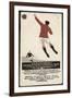 Footballer Leaps for the Ball on a Poster for a Norwegian Sports Calendar-null-Framed Photographic Print