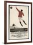 Footballer Leaps for the Ball on a Poster for a Norwegian Sports Calendar-null-Framed Photographic Print