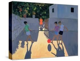 Footballers, Kos, 1993-Andrew Macara-Stretched Canvas