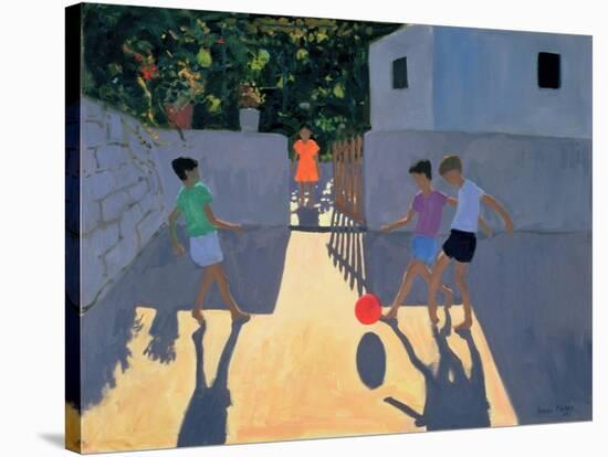 Footballers, Kos, 1993-Andrew Macara-Stretched Canvas