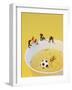 Footballers Looking for Ball in Noodle Soup Pond-Martina Schindler-Framed Premium Photographic Print