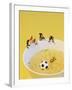 Footballers Looking for Ball in Noodle Soup Pond-Martina Schindler-Framed Photographic Print