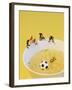 Footballers Looking for Ball in Noodle Soup Pond-Martina Schindler-Framed Photographic Print