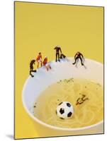 Footballers Looking for Ball in Noodle Soup Pond-Martina Schindler-Mounted Photographic Print