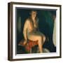 Footbath in front of the fireplace-Erik Theodor Werenskiold-Framed Giclee Print