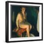 Footbath in front of the fireplace-Erik Theodor Werenskiold-Framed Giclee Print